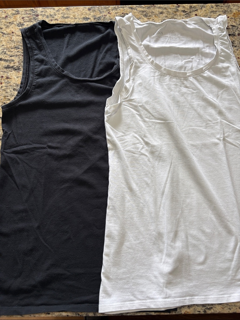 Pact Organic Black & White Tank Tops Set